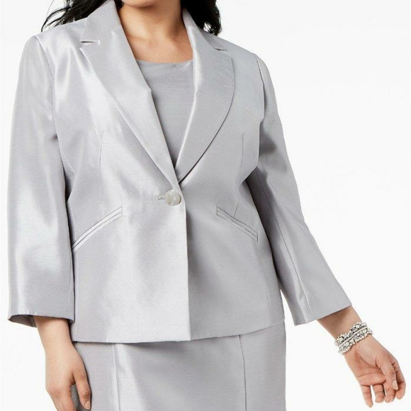 Le Suit silver single button dress  suit - Picture 5 of 6